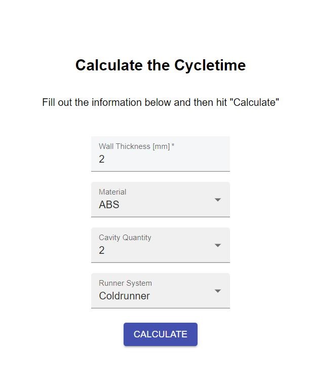inout for cycle time calculator